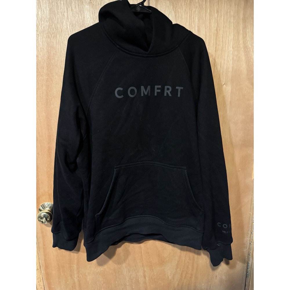 Comfrt Hoodie Black Obsidian Tranquil Heavyweight Size L Pullover Oversized